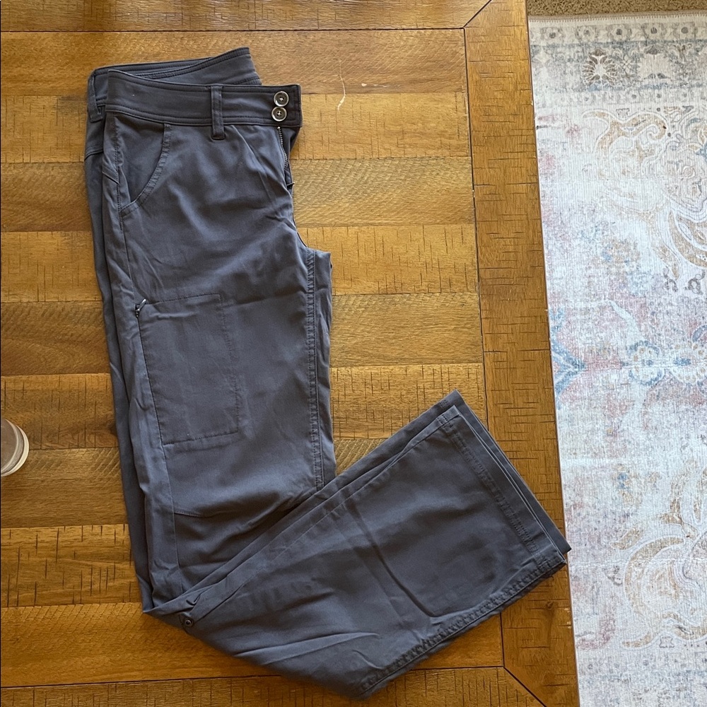 Prana women's halle straight pant regular inseam gray size 6
